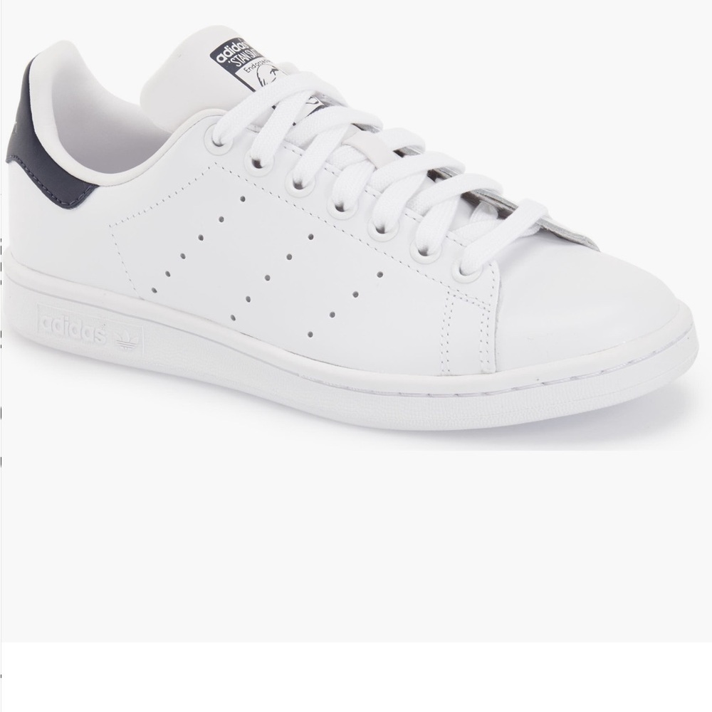 Adidas Stan Smith White and Dark Blue Sneakers
